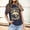 Dark Blue, variant on Graphic Tees for Women Casual Printed Round Neck Short Sleeve T Shirt for Women – Comfortable Daily Wear Breathable Blend Top Easy Care Versatile Everyday Tee Brown XL