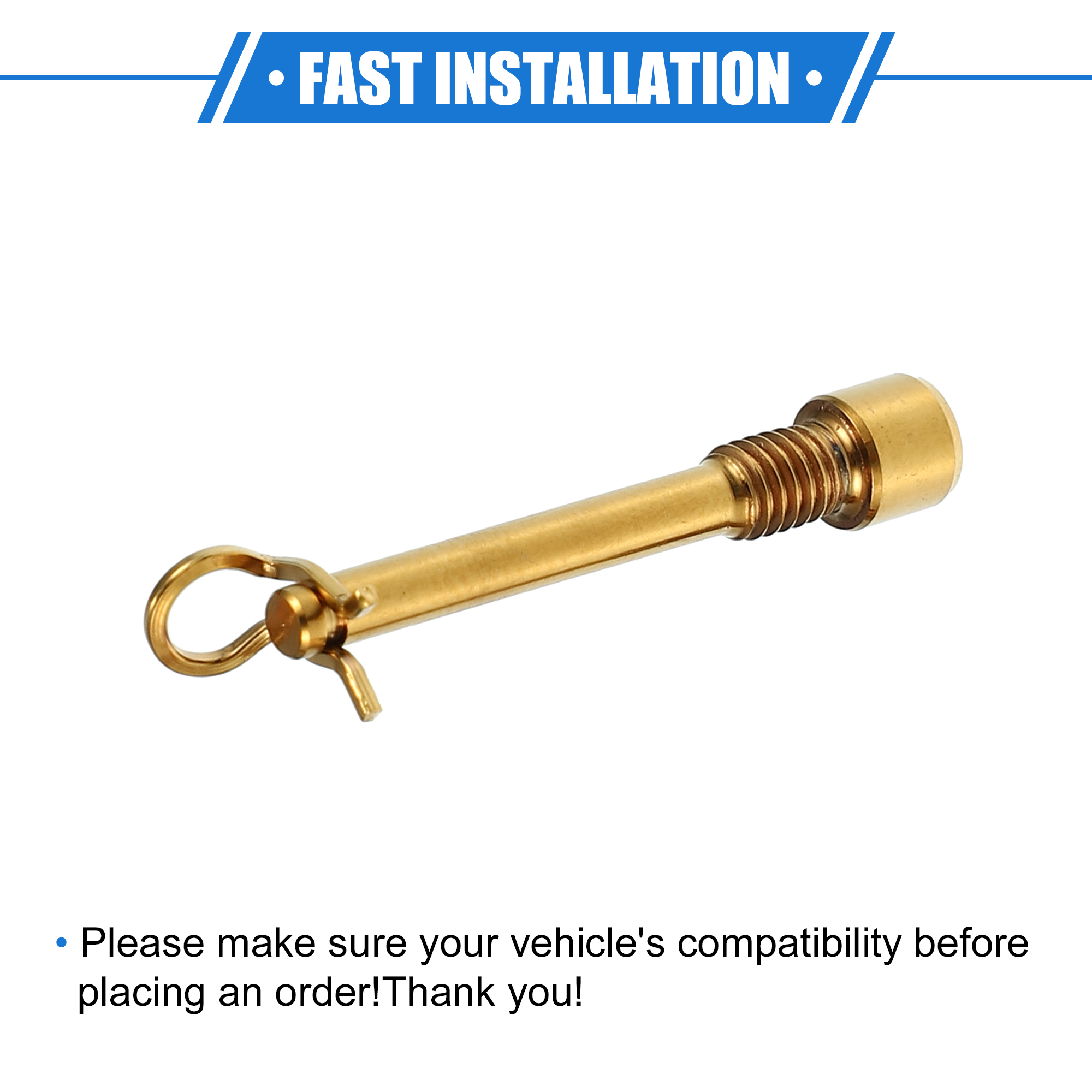 Unique Bargains 2Pcs Bike Brake Caliper Bolt Screws with Snap Ring Gold Tone
