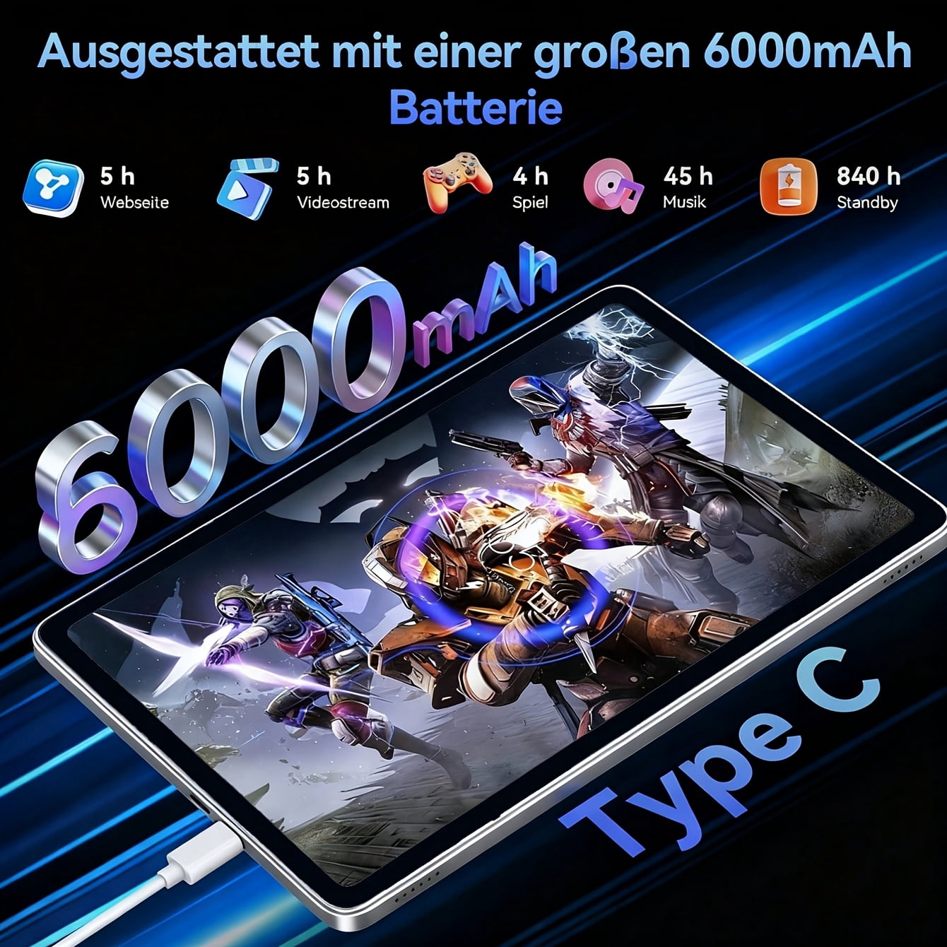 10.1-Inch Android 15 Tablet, 4GB +128GB, MTK6762 Octa-Core 2.0Ghz Processor, 5MP Front Camera And 13MP Rear Camera, 6000Mah Battery, HD (1280X800) Touch Screen, 5.2 And 802.11Ac Wifi 5, Tablet, Pad