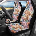 thumbnail image 2 of Yuyamidu Hippie Flower Car Front Seat Covers Waterproof Car Seat Cover for Front Seat Set of 2 Removable Automotive Accessories Elastic Fabrics Universal Fit Most Cars,SUV, Trucks, 2 of 7