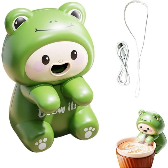 New USB Rechargeable - Clip On Food CoolingFan,Cute Animal Fans Coffee Chiller,Hanging Mug Fan for Iced Coffee Soup Drinks,Beverage Cooling Companion(M)
