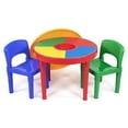 thumbnail image 1 of Humble Crew , Table d'Activité 2-en-1 en Plastique Rouge/vert/bleu pour Enfants avec 2 Chaises, Ronde, Couleurs Primaires, Primaire, 1 of 5