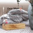 thumbnail image 4 of Mother Gift Mom Appreciation Gifts From Daughter Son, Dear Mom I Love You Every Day Desk Decor Acrylic Desk Plaque Sign With Wood Stand Home Office Desk Sign Keepsake Present, 4 of 5