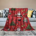 thumbnail image 2 of JEUXUS  Christmas Throw - LargeFluffy Blanket Throw Over for Bed, Sofa, Couch - Plush Snuggly Cosy Winter Warmer - Santa Red Pattern, 2 of 6