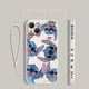 thumbnail image 1 of Funda Stitch The Baby Disney para Apple iPhone 14 13 12 11 Pro Max mini XS XR X 8 7 6S 6 Plus, funda líquida para teléfono con cuerda izquierda Tan Jianjun unisex, 1 of 2