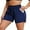Blue-Outer Two Pockets, variant on Charmo High Waisted Drawstring Swim Shorts for Womens Quick Dry Beach Sporty Fitness Running Shorts with Pockets(Outer)