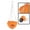 Orange, variant on Sky Blue Plastic Hanging Flower Pot Chain Plant Planter Basket Home Office Garden Decor
