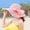 Pink, variant on Pink Baseball Cap Women Colorful Big Brim Straw Bow Hat Sun Floppy Wide Hats Beach