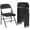 black, variant on Towallmark 4 Pack Folding Chairs with Padded Cushions, Padded Foldable Chair Hold Up to 350 Pounds, Portable Folding Chair Suitable for Dining Room, Home Office, Indoor and Outdoor Events