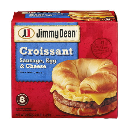 Jimmy Dean Croissant Sandwiches Sausage, Egg & Cheese - 8 CT - Walmart.com