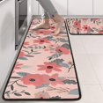 thumbnail image 2 of Kitchen Rugs Sets Of 2,Pioneer Flower Floral Print Pattern Anti Fatigue Kitchen Mat Rugs Non Slip Washable,Decorative Kitchen Floor Mats for Kitchen,Sink,Laundry,17"x47"+17"x47", 2 of 5