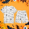 thumbnail image 3 of HCYSFG Halloween Pajama Set for Boys Ghost Print Short Sleeve Crewneck Top and Elastic Waist Shorts 2 Piece Kids Sleepwear Lounge PJs Set, 3 of 3