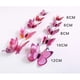 thumbnail image 5 of Mezclado de 12 piezas 3D mariposa rosa pegatinas de pared decoración arte decoraciones MFZFUKR HMHZ314-3, 5 of 5