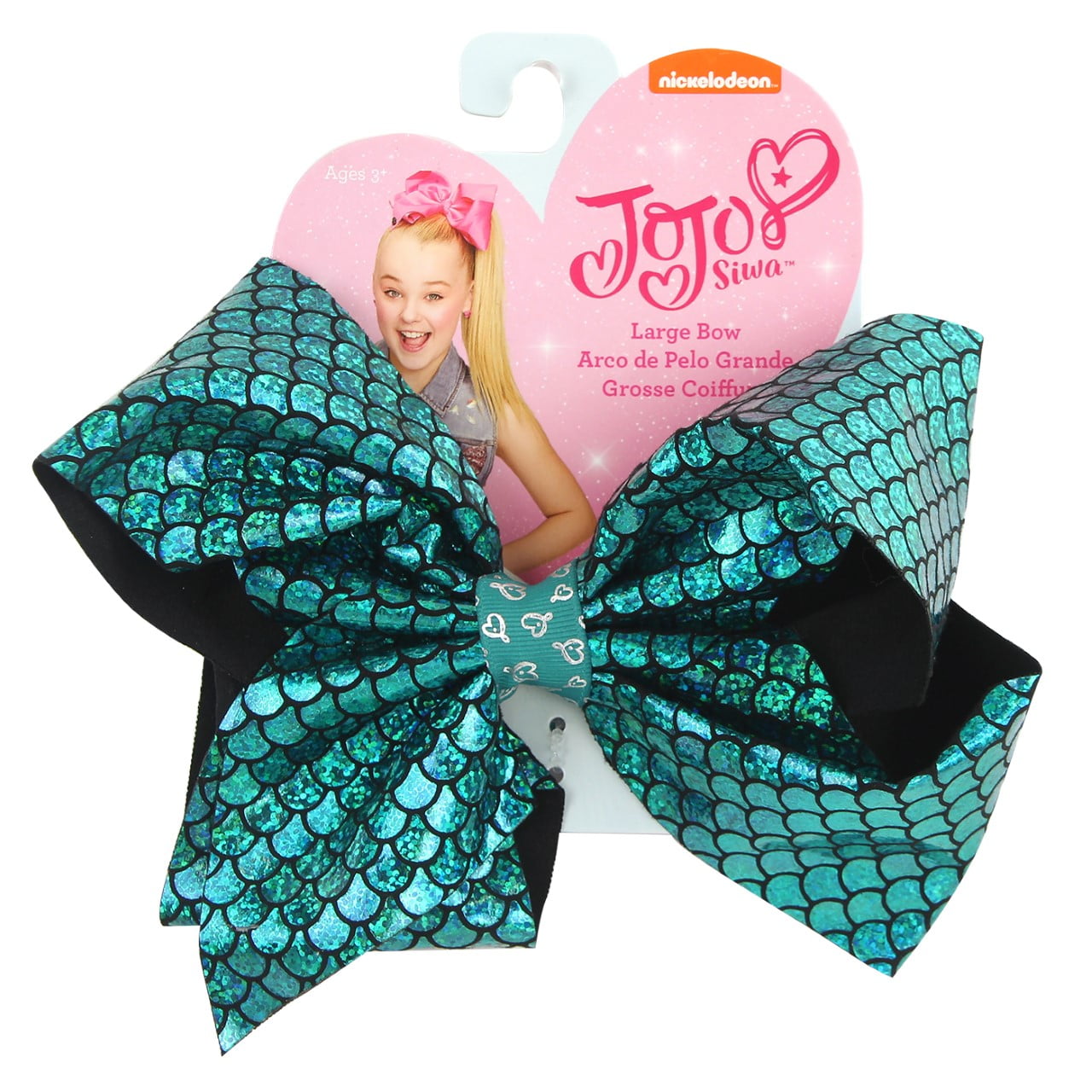 JoJo Siwa Hair Bow, Shimmer Mermaid Scales - Walmart.com