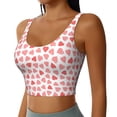 thumbnail image 2 of Gukieu Hearts Print Women's Sports Vest, Low-neck U-shaped Removable Pad Sports Bra for Yoga, Exercise, Dance-X-Large, 2 of 8