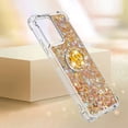 thumbnail image 4 of Funda para Xiaomi Redmi Note 12 5G con Brillo Líquido Flotante, Purpurina, Parachoques y Anillo Giratorio Soporte, 4 of 5