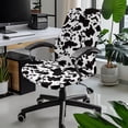 thumbnail image 2 of FKELYI Cow Print Office Chair Cover Computer Chair Covers Removable Chair Protector Slipcover Stretch Fabric Boss Chair Covers for Home Office Decoration, Large, 2 of 6