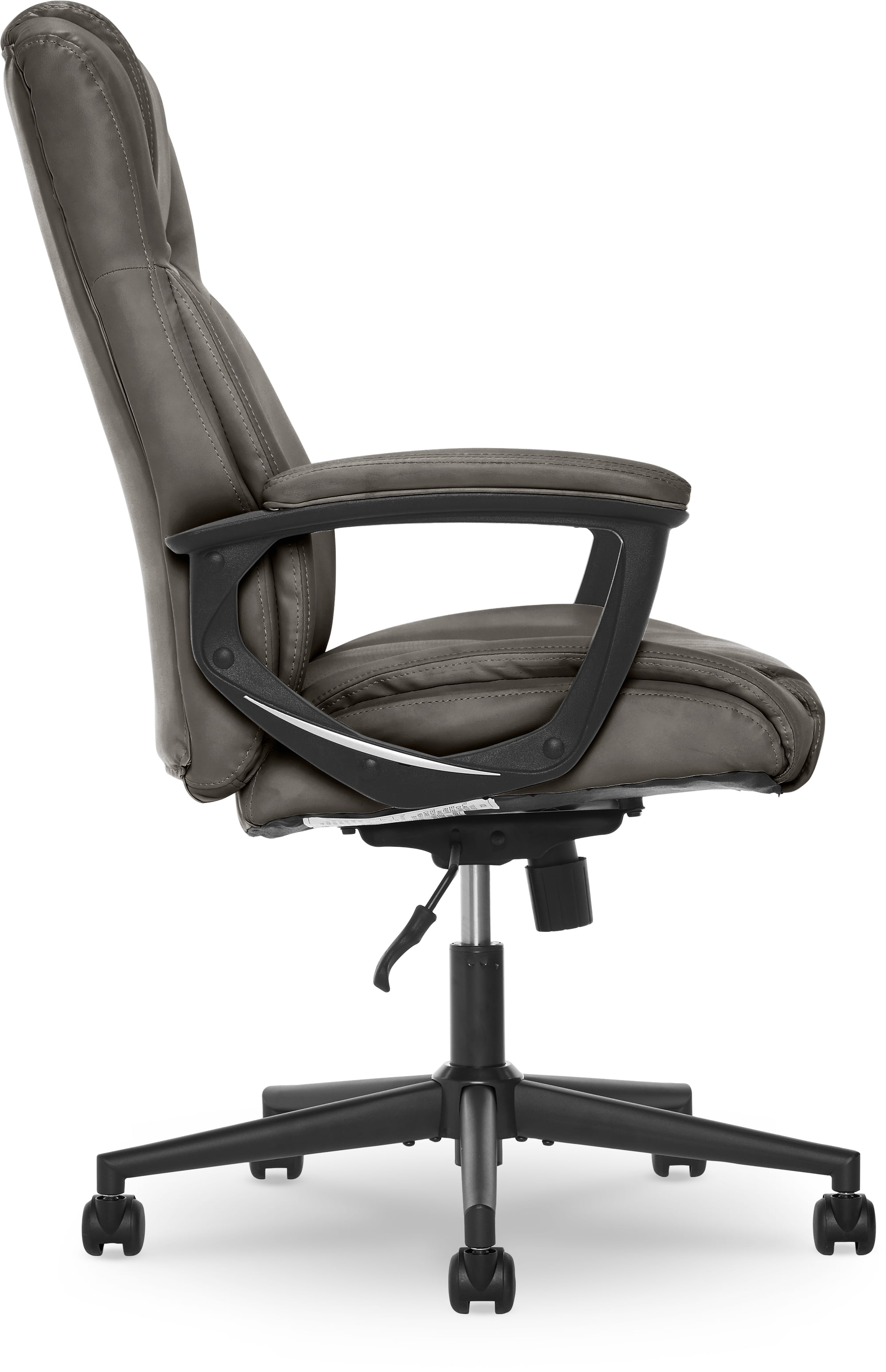 Serta Connor Executive Office Chair, Ergonomic Computer Chair with Layered Body Pillows, Contoured Lumbar, Adjustable Seat Height, Bonded Leather, Gray
