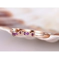 thumbnail image 5 of HeartsAndYou 1ct Natural Purple Amethyst Half Eternity Wedding Band Ring 14k SOLID Rose Gold, 5 of 9