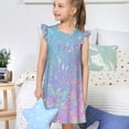 thumbnail image 4 of Vsdgher Nuisettes Fantaisie Dégradé pour Filles Robe de Nuit Manches Courtes à Volants Pyjama pour Fête Pyjama-TG, 4 of 6