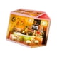 thumbnail image 4 of Kit de casa de muñecas en miniatura para armar, juguete educativo, exhibición, cubierta a prueba de polvo, coleccionables Tienda de té con leche, 4 of 9