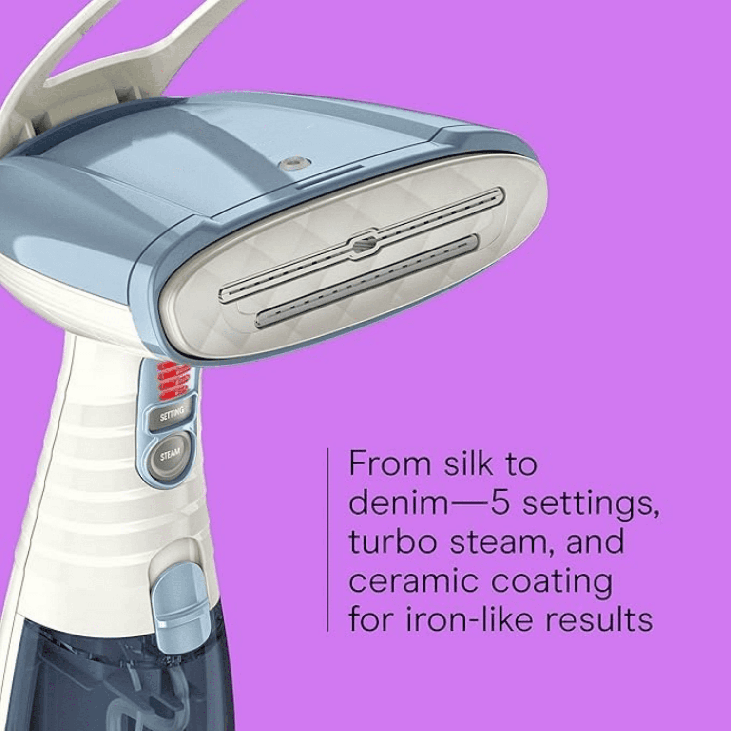Handheld Garment Steamer for Clothes, 1875W Fabric Clothes Steamer, Portable Handheld Design, Strong Penetrating Steam, Blue