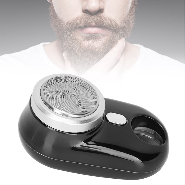 Electric Beard Trimmer, 3W Screen Display Portable Mini Beard Clipper IPX7 for Car Black