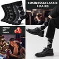 thumbnail image 6 of 6 Pairs Merino Wool Socks for Men, Mens Black Winter Thermal Wool Dress Crew Hiking Socks, 6 of 7