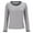 Grey, variant on Womens Long Sleeve Pajama Top Built In Support Yoga Comfort Tee Soft Casual Layer
