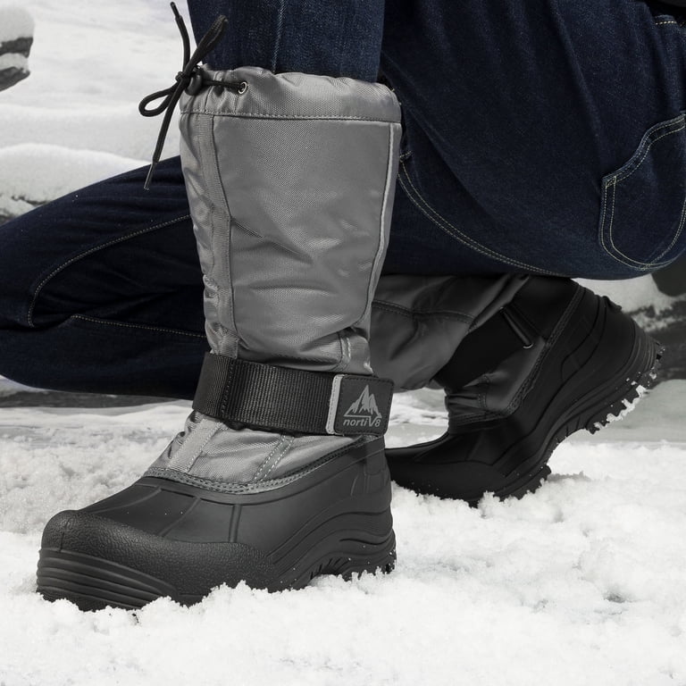 Nortiv8 Mens Waterproof Winter Snow Boots Black Front Zip‎ Faux Fur Lined Sz 15 NORTIV 8 Men main image 4