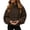 Coffee, variant on Womens Quarter Zip Pullover Sweatshirt Color Block Fleece Cropped Sweatshirts Mock Neck Long Sleeve Tops for Fall Winter Size S