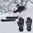 thumbnail image 3 of Gants Thermiques Imperméables Doigts Complets Cyclisme Extérieur Temps Froid Hommes Femmes HX 103 Bleu, 3 of 8