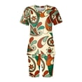 thumbnail image 3 of Birdeem Ensemble de Cyclisme Deux Pièces pour Femmes T-Shirt à Manches Courtes Col Rond + Shorts Taille Haute, 3 of 7