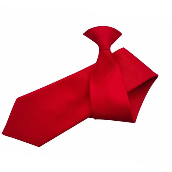 Giaone Men Women Simple Clip on Tie Uniform Plain Solid Color Pre-Tied Party Necktie