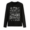 thumbnail image 3 of Babysbule Tops for Women Women Printed Long Sleeve Sweatshirt Pullover Shirts Top Blouse, 3 of 4