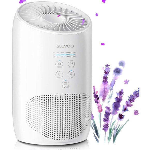 Slevoo Purificateurs d'Air pour Chambre Animaux de Compagnie à la Maison, Nouvelle Mise à Niveau 2025 Purificateur d'Air H13 Véritable HEPA avec Éponge à Parfum, Obtenir Efficacement