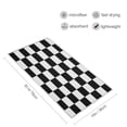 thumbnail image 4 of Qxltty Black and White Checkered Ultra-Thin Lightweight Towel Quick-Dry Absorbent Portable Towel Ideal for Camping Running Cycling Gym Use, 4 of 6