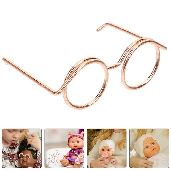 Homoyoyo Carnival Glasses Doll Accessories Metal Rimmed Set of 12 Pieces for Doll Decoration and Craft Projects