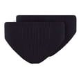 thumbnail image 2 of SKINY Slips para hombre, pack de 2 – slip brasileño, algodón stretch, single jersey Negro/Blanco L (Large), 2 of 5