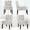 thumbnail image 2 of YRLLENSDAN Accent Chair Dining Chairs Armless Chair for Living Room Armless Chair Modern Accent Chair Elegant Design Modern Fabric Living Room Chairs Set of 2 with Solid Wood Legs Home Furniture,White, 2 of 7