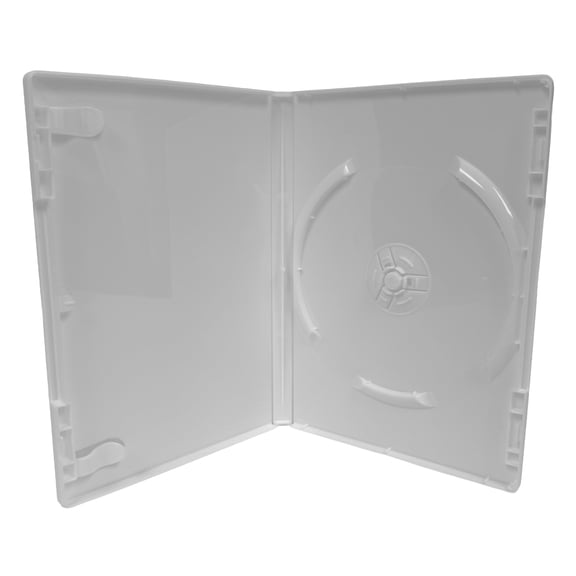 CheckOutStore 10 Premium Standard Shiny Glossy White Color Single DVD Cases