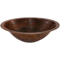 LO20FDB 20-Inch Master Bath Oval Under Counter Hammered Copper Bathroom Sink, Oil Rubbed Bronze
