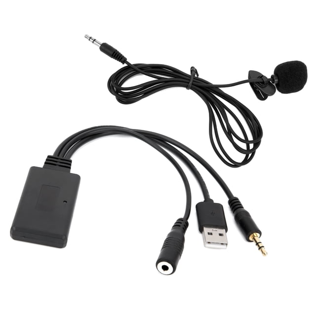 Cables para reproductor de audio, adaptador de micrófono, divisor de audio auxiliar para micrófono, accesorios de audio para automóvil de primera línea