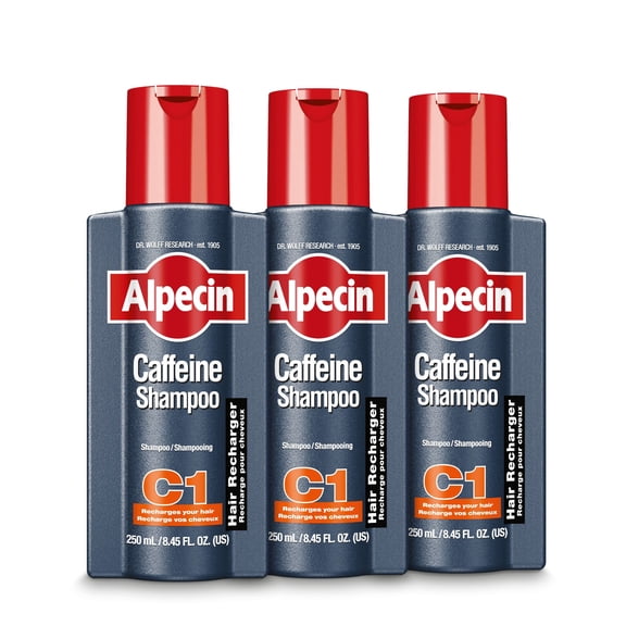Alpecin C1 Caffeine Shampoo/Shampooing, 250mL (Pack of 3)