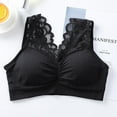 thumbnail image 6 of Wisremt Women's Plus Size Sexy Lace Bras Seamless Adjustable Push Up Gym Bra, 6 of 8