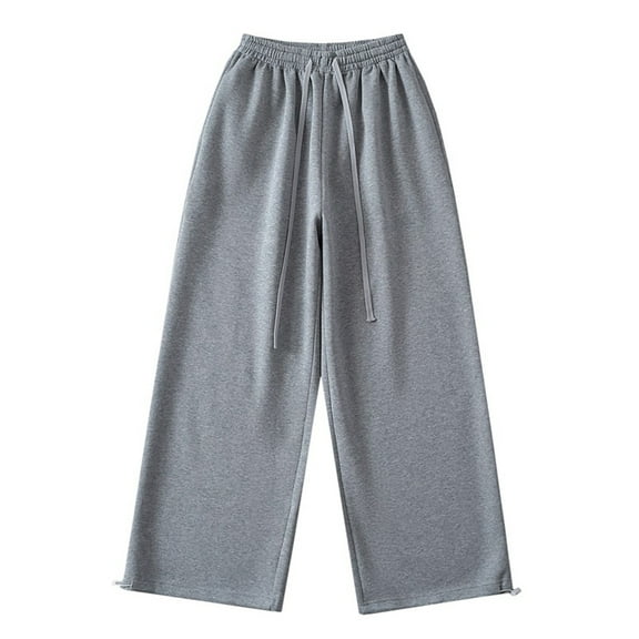 YYDGH Wide Leg Sweatpants Women Baggy Pants Y2k Straight Leg Sweatpants with Pockets Low Rise Y2k Pants