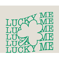 thumbnail image 2 of St Pats Lucky Me Long Sleeve Adult Hooded Sweatshirt-3XL-Cream, 2 of 3