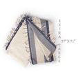 thumbnail image 4 of Loop Linen Striped Cotton & Bamboo Towel & Washcloth, D. Blue, 4 of 6