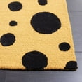 thumbnail image 2 of Artcore SA2 Handmade Gold Yellow & Black Polka Wool Area Rug, Extra Large Modern Wool Carpet for Living Room, 9x12 ft, 2 of 5
