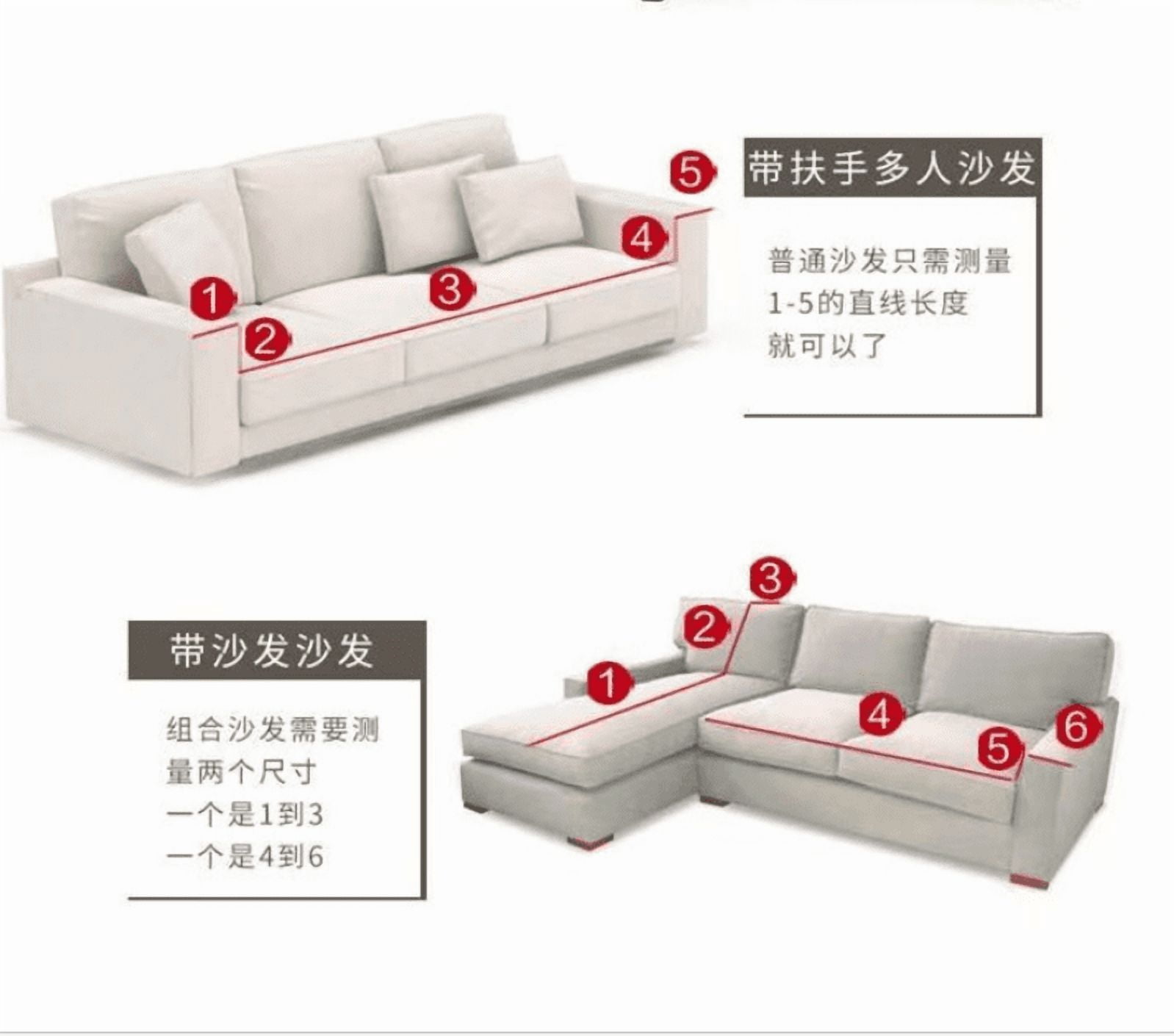 suxuMhao 3D Line Jacquard Sofa Cover Gray Stretch Couch Cover Washable 4 Seater Slipcover Extra Large 92-118 Inches Furniture Protector Para Sofa Sofa Protector Couch Covers, 1 Piece